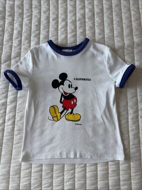 Disney White & Navy Mickey California Graphic Tee